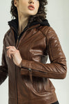 Sophie Biker Jacket - Cuir Dimitri